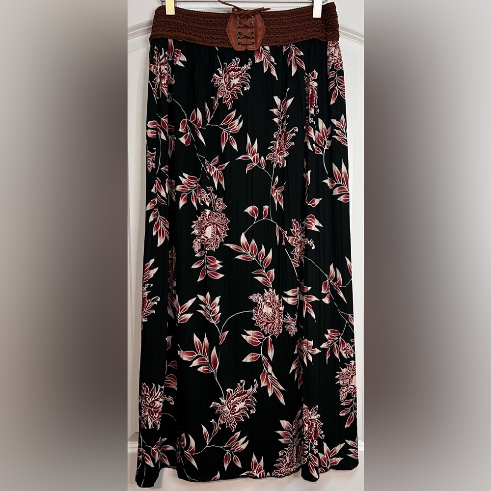 EUC Anna Morgan Pleated Maxi Skirt, 1X